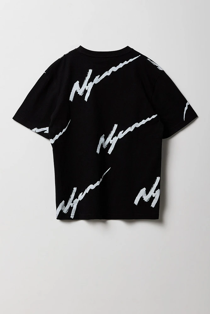 Boys Squiggle Printed T-Shirt