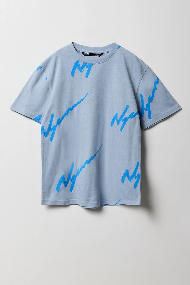 Boys Squiggle Printed T-Shirt