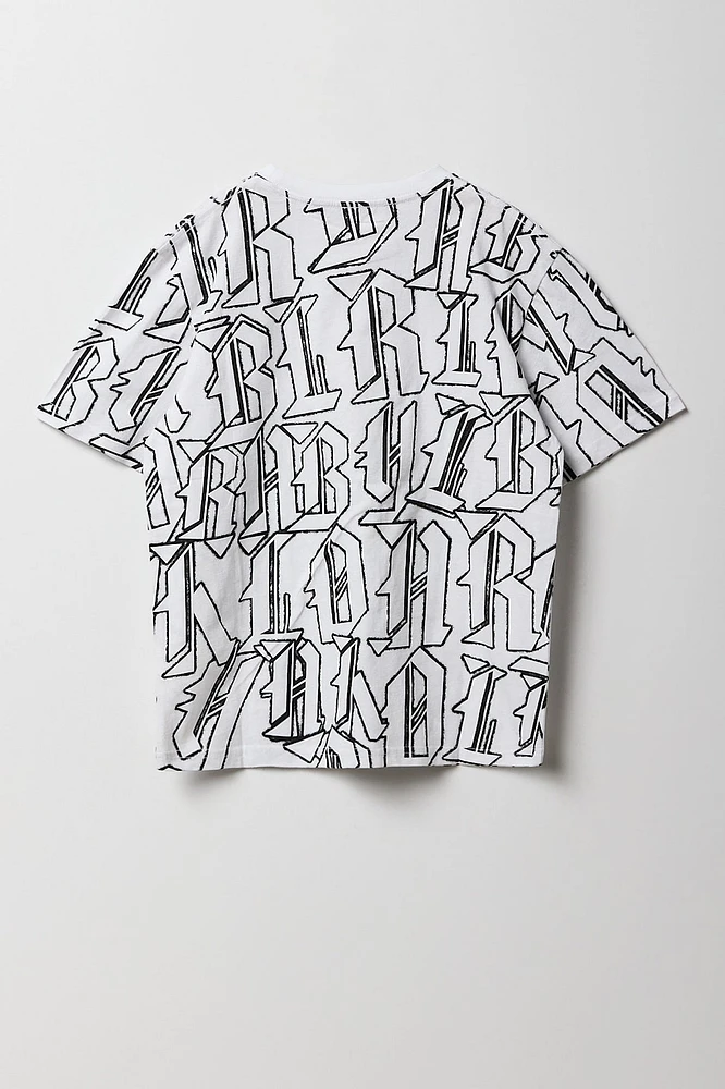T-shirt à imprimé Block Letter pour garçon