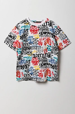 T-shirt à imprimé en graffitis pour garçon