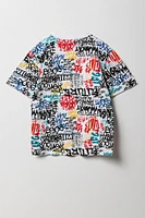 T-shirt à imprimé en graffitis pour garçon