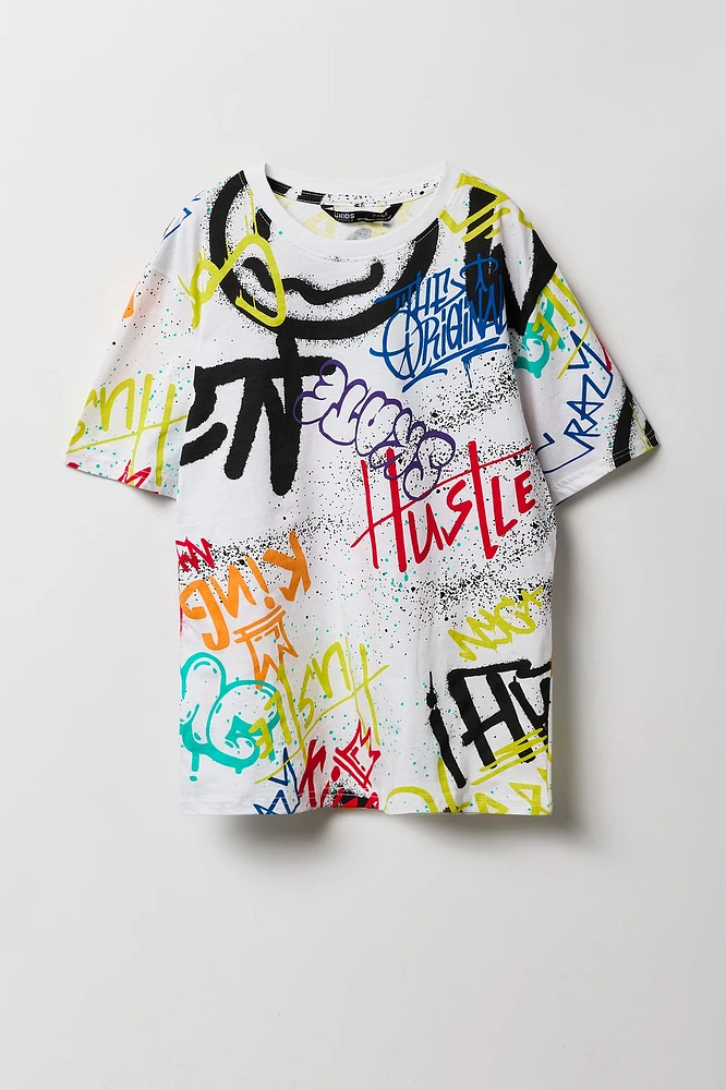 Boys Graffiti Printed T-Shirt