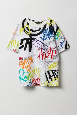 Boys Graffiti Printed T-Shirt