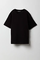 Boys Textured Crewneck T-Shirt