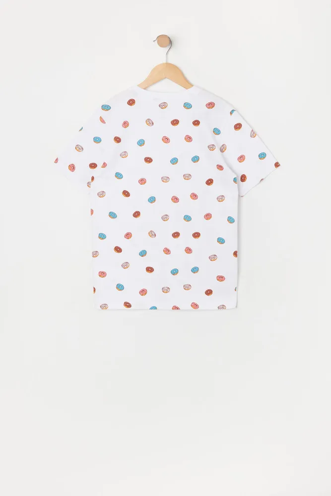 Boys Donut Print T-Shirt