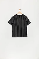 Boys Striped Paris Embroidered T-Shirt