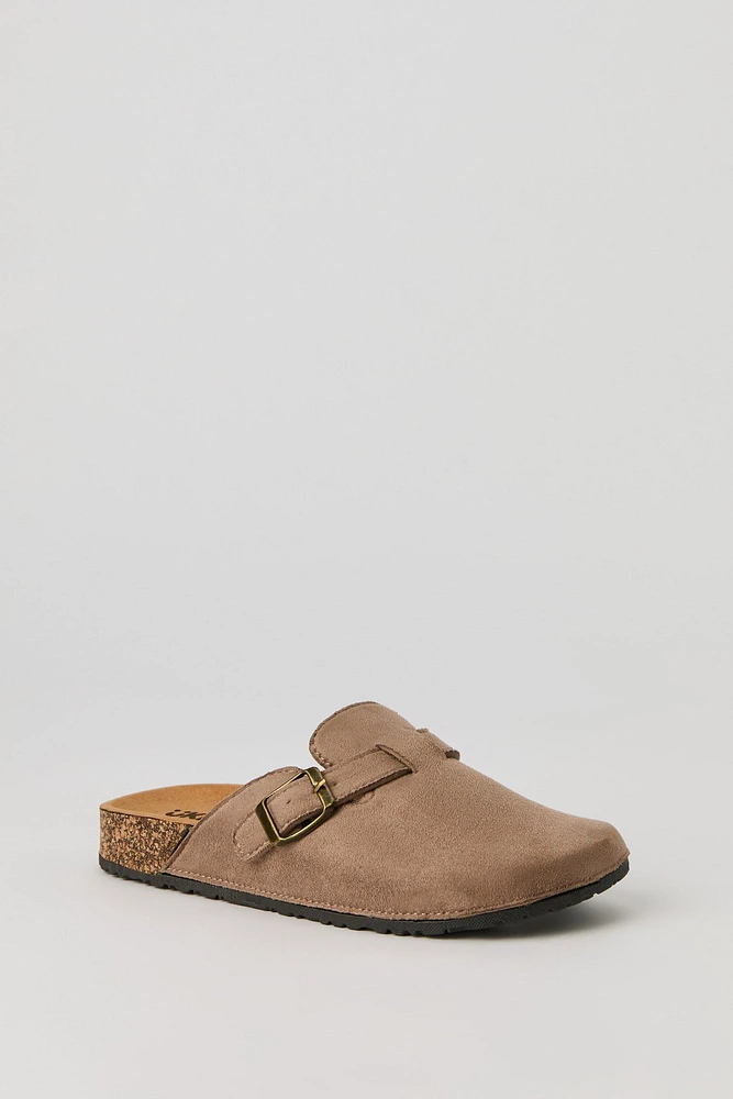 Boys Faux Suede Cork Slide