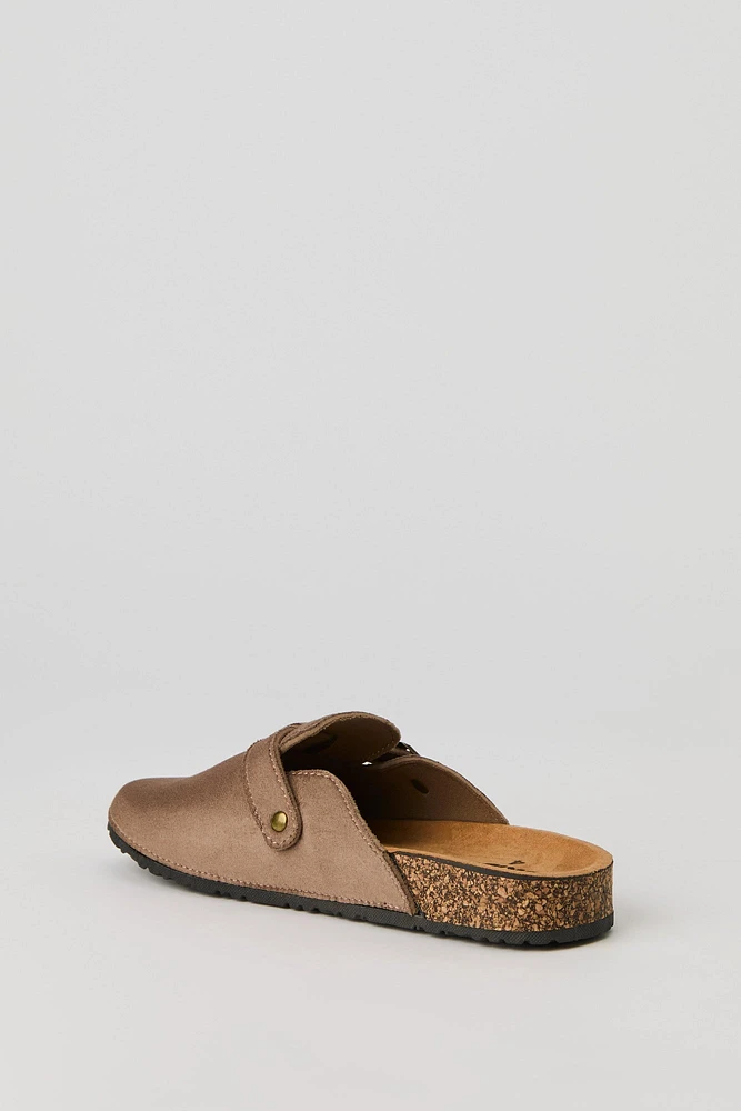 Boys Faux Suede Cork Slide
