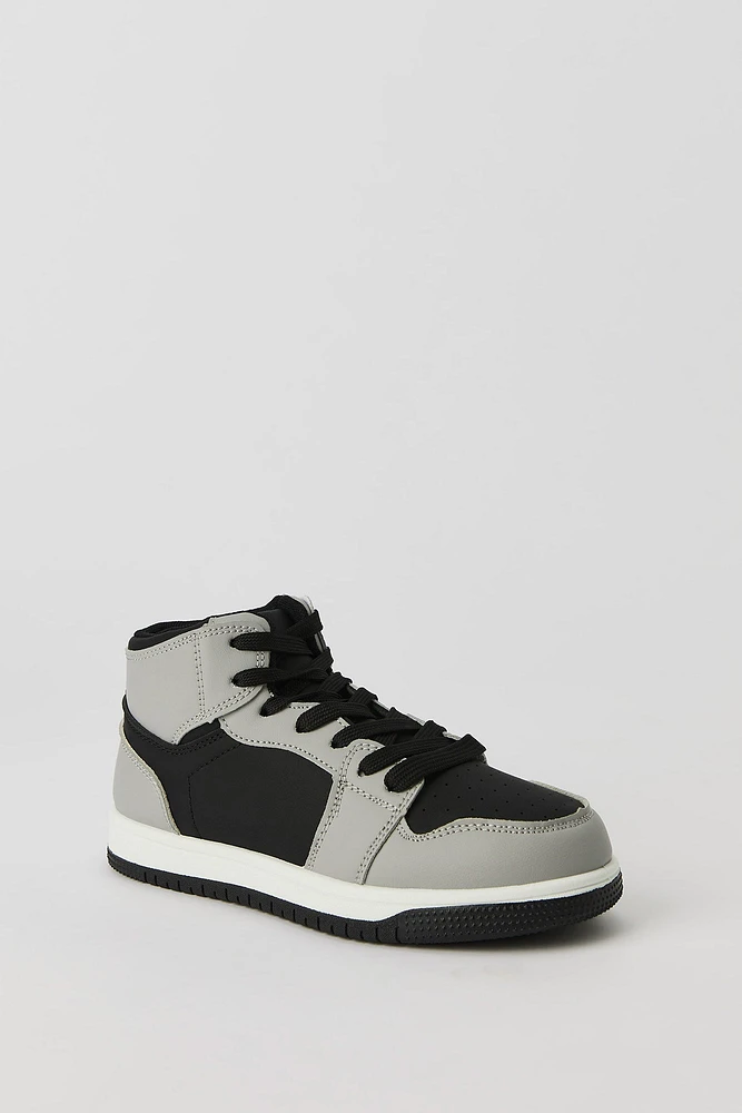 Boys High Top Colourblock Sneaker