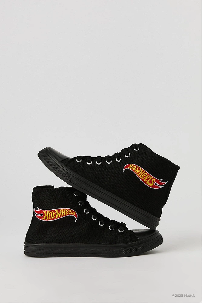 Espadrilles montantes lacées avec motif brodé Hot Wheels™ pour garçon