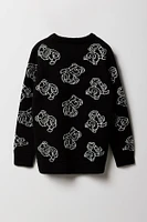 Boys Teddy Jacquard Knit Sweater