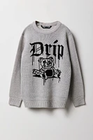 Boys Teddy Jacquard Knit Sweater