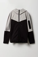 Boys Active Colourblock Zip-Up Hoodie