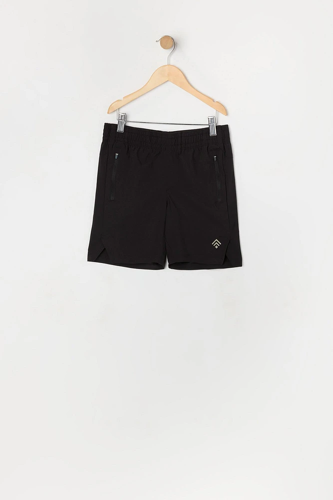 Boys Active 4-Way Stretch Zipper Short