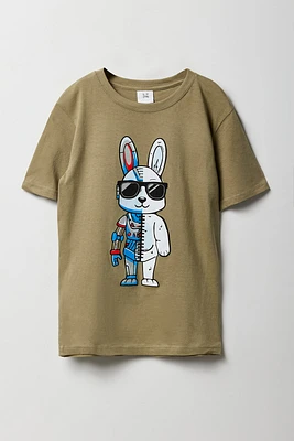 T-shirt à imprimé Robo Bunny pour garçon