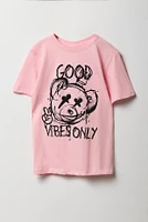 T-shirt à imprimé Good Vibes Only pour garçon