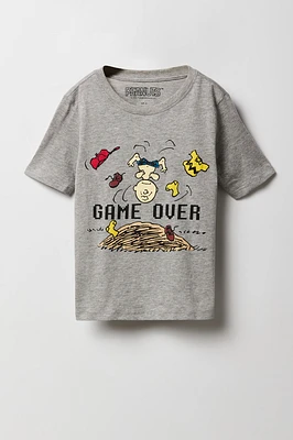 T-shirt Ã  imprimÃ© Charlie Brown Game Over pour garÃ§ons