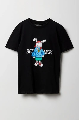 Boys Better Luck Bunny Graphic T-Shirt