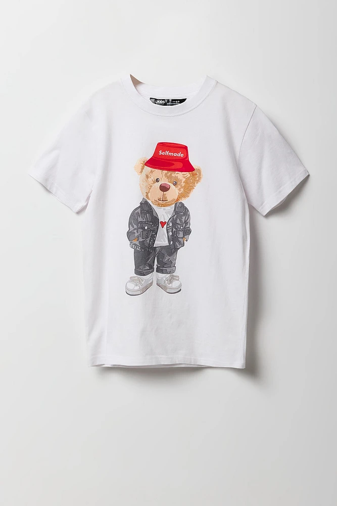 Boys Selfmade Teddy Graphic T-Shirt