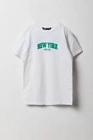 T-shirt à Imprimé New York 1990 pour le garron