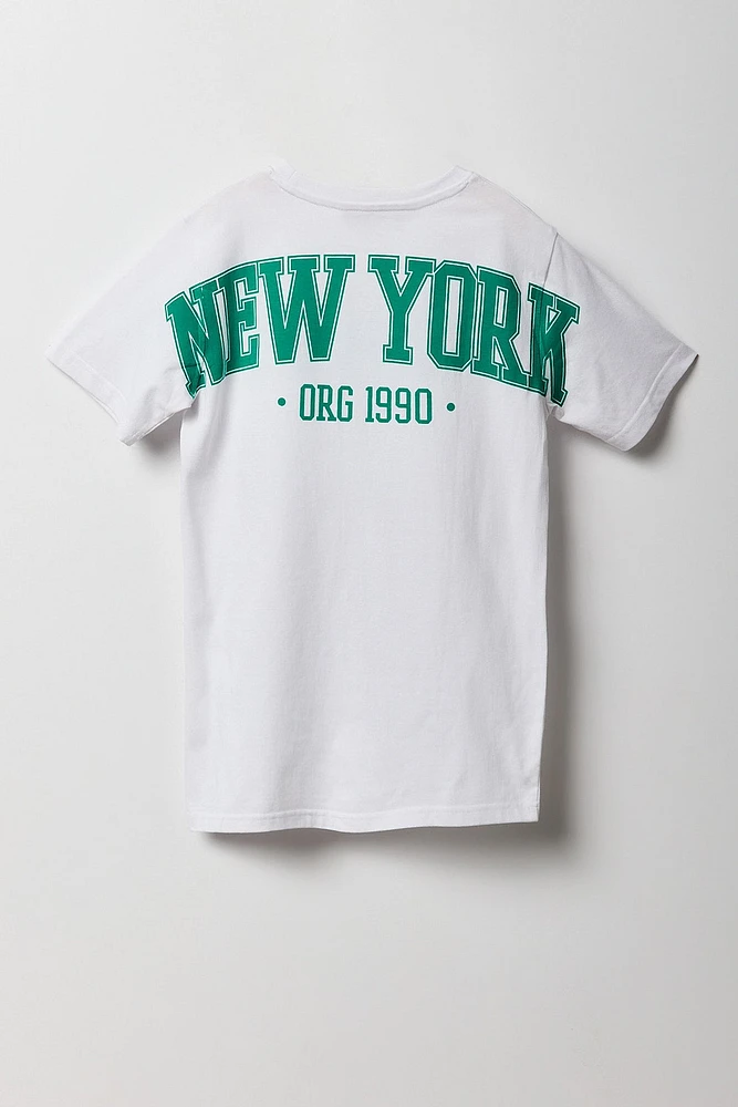 T-shirt à imprimé New York 1990 pour garçon