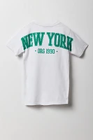 T-shirt à Imprimé New York 1990 pour le garron