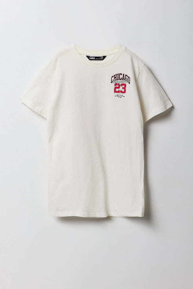 T-shirt à Imprimé Chicago 23 pour le garron