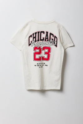 T-shirt à Imprimé Chicago 23 pour le garron