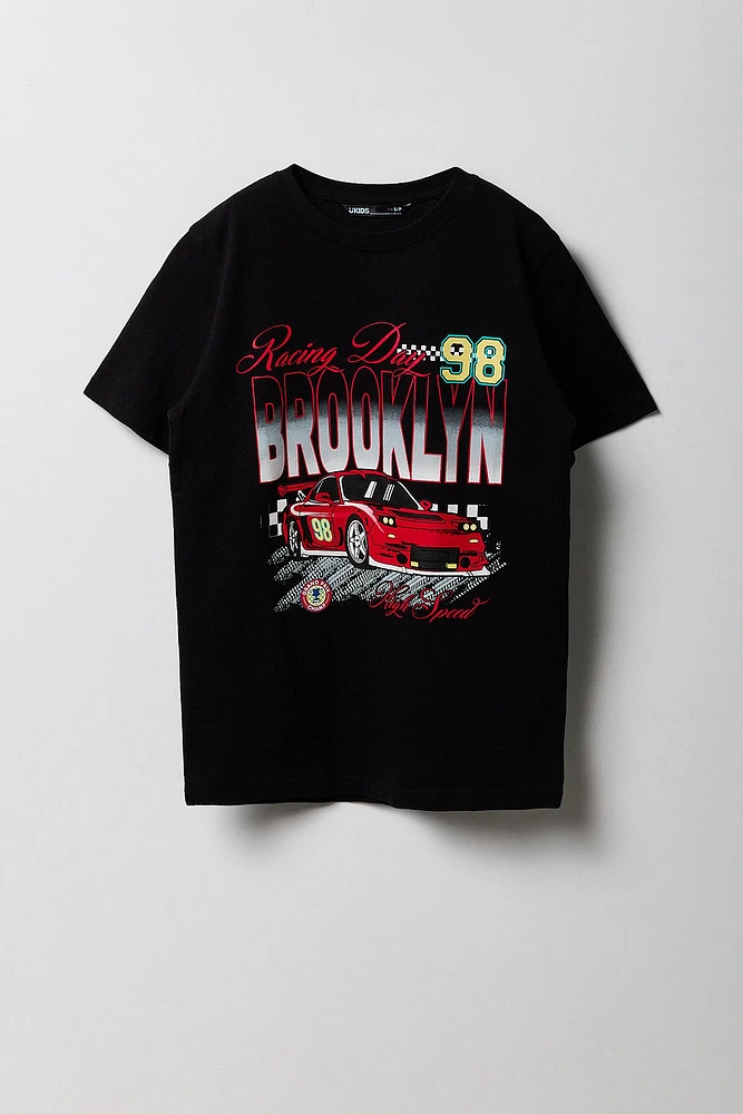 Boys Brooklyn Racing Day Graphic T-Shirt