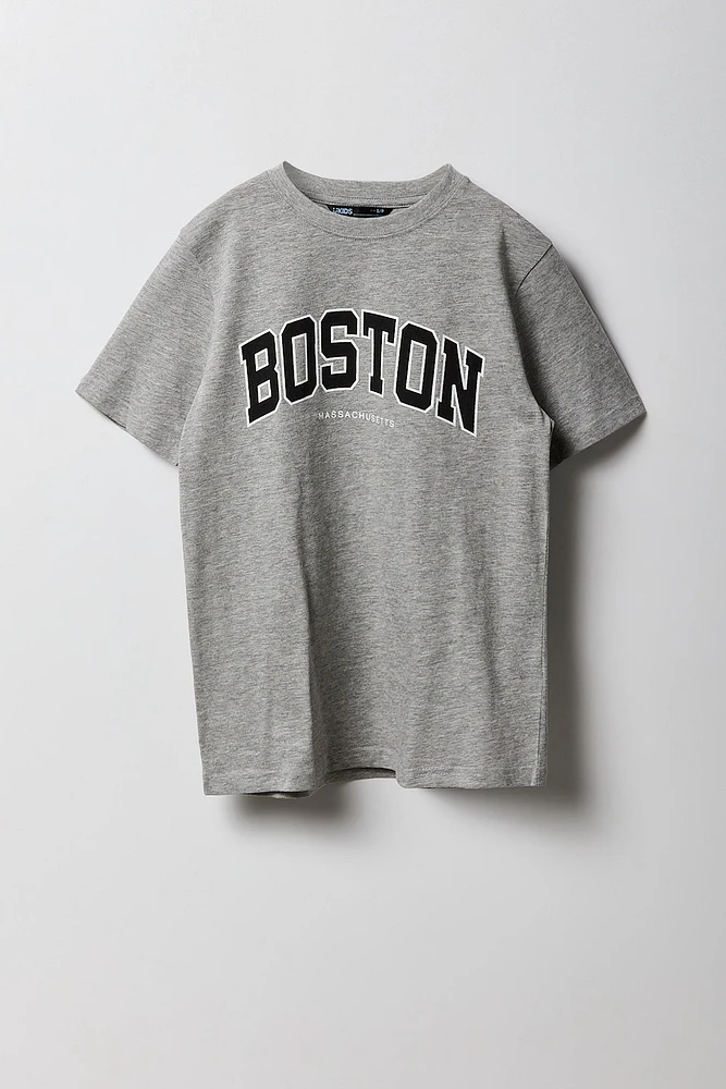 T-shirt à imprimé Boston 89 pour garçon