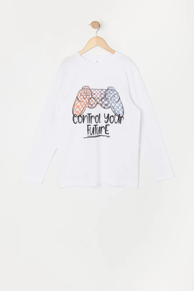 Boys Control Your Future Graphic Long Sleeve Top