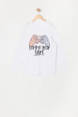 Boys Control Your Future Graphic Long Sleeve Top