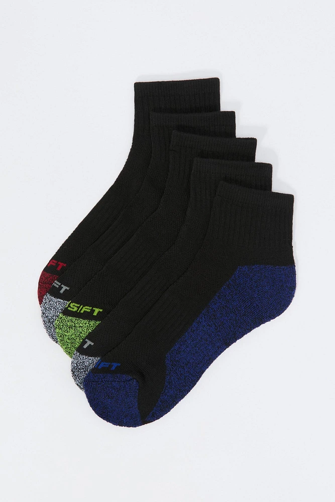 Boys Athletic Quarter Socks (5 Pack