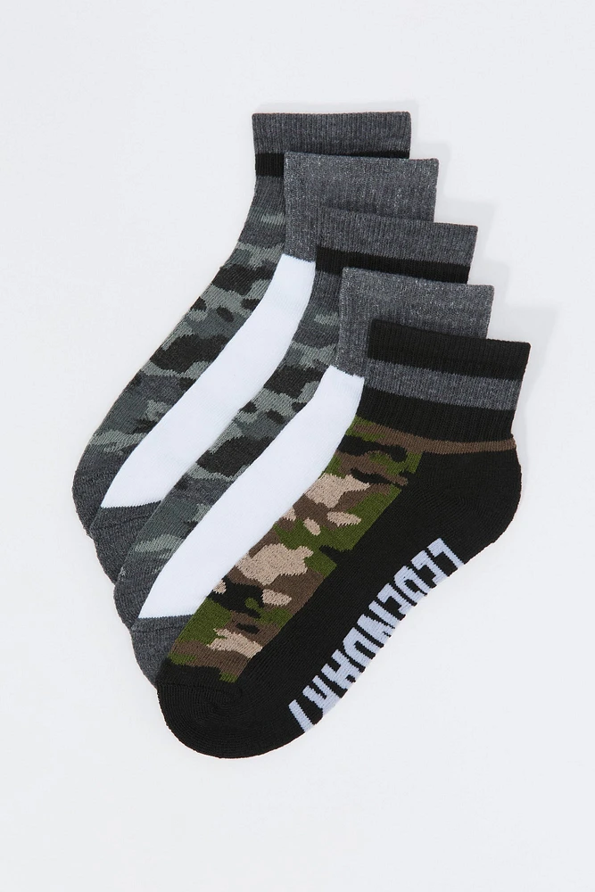 Chausettes sport avec motif camouflage pour garçon (5 paires)