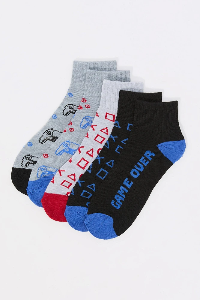 Chaussettes à imprimé Gamer pour garçon (5 paires)