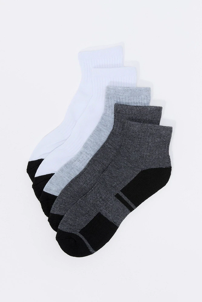 Boys Colourblock Ankle Socks (5 Pack)