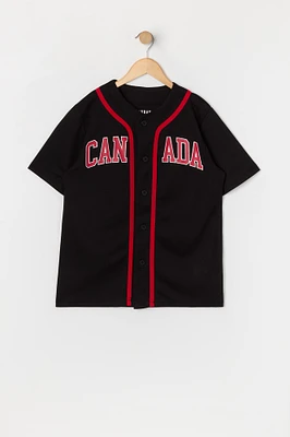 Boys Canada Day Graphic Baseball Jersey