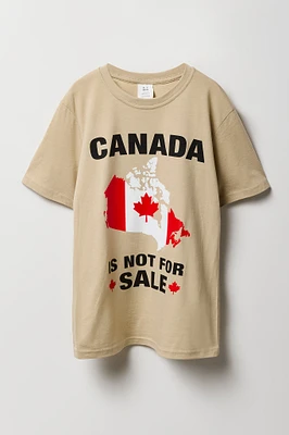 T-shirt à imprimé Canada is Not for Sale pour garçon