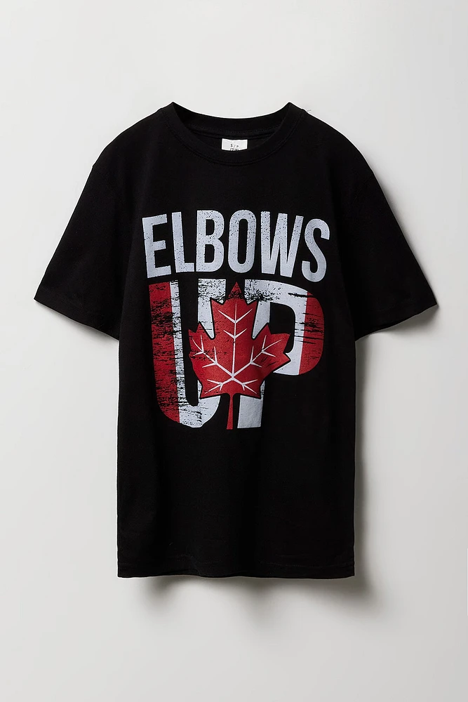 Boys Elbows Up Canada Graphic T-Shirt