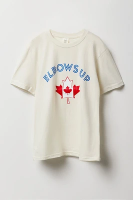 T-shirt à imprimé Elbows Up Canada pour garçon