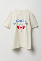 T-shirt à imprimé Elbows Up Canada pour garçon