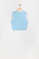 Girls Cable Knit Vest