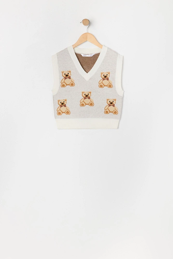 Girls Teddy Knit Vest