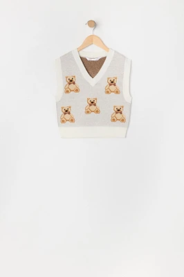 Girls Teddy Knit Vest