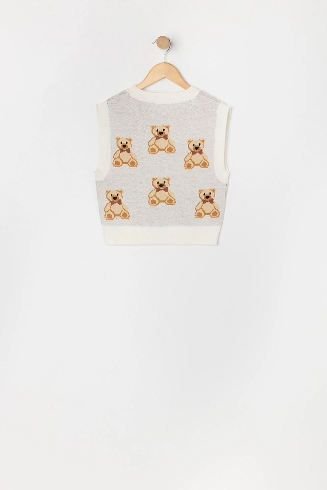 Girls Teddy Knit Vest