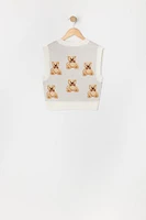 Girls Teddy Knit Vest