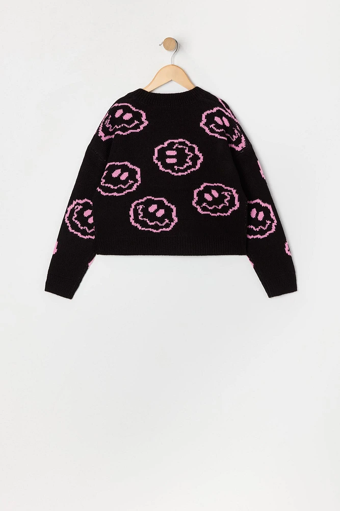 Girls Jacquard Knit Sweater