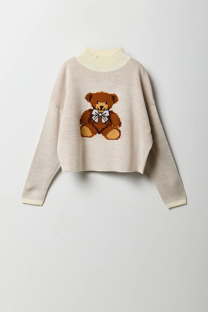 Girls Jacquard Knit Sweater