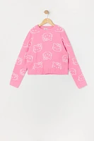 Chandail en tricot jacquard Hello Kitty pour filles