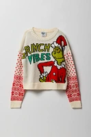 Chandail de NoÃ«l Ã  imprimÃ© Grinch Vibes pour fille